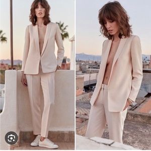 Sézane Gustav Trousers in Ballet Pink / Nude